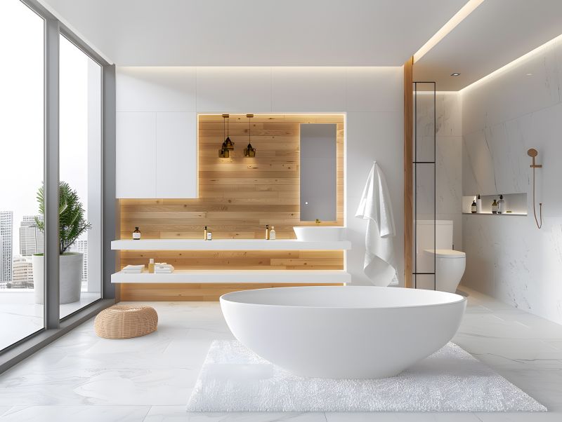 Winter Interior Bathtub Setup
